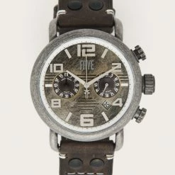The Frye Company Officer Leather Strap Watch