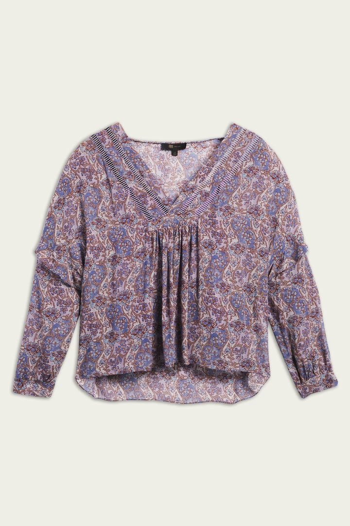 The Frye Company Women Violet Dusk Printed Blouse 4 The Frye Company Women Violet Dusk Printed Blouse