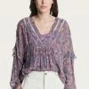 The Frye Company Women Violet Dusk Printed Blouse 2 The Frye Company Women Violet Dusk Printed Blouse