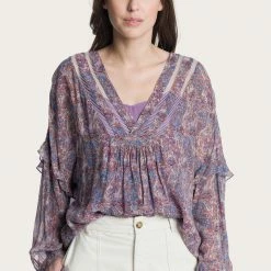 The Frye Company Women Violet Dusk Printed Blouse