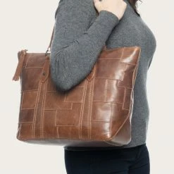 The Frye Company BAGS & ACCESSORIES Melissa Patchwork Zip Shopper