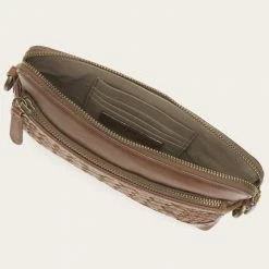 The Frye Company Melissa Basket Woven Crossbody Wristlet BAGS & ACCESSORIES