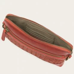 The Frye Company BAGS & ACCESSORIES Melissa Basket Woven Crossbody Wristlet