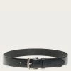 The Frye Company Flat Strap Raw Bevel Edge Belt