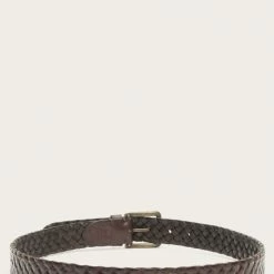The Frye Company Leather Covered Woven Belt BAGS & ACCESSORIES