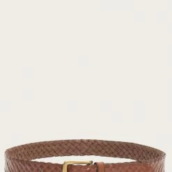 The Frye Company Leather Covered Woven Belt