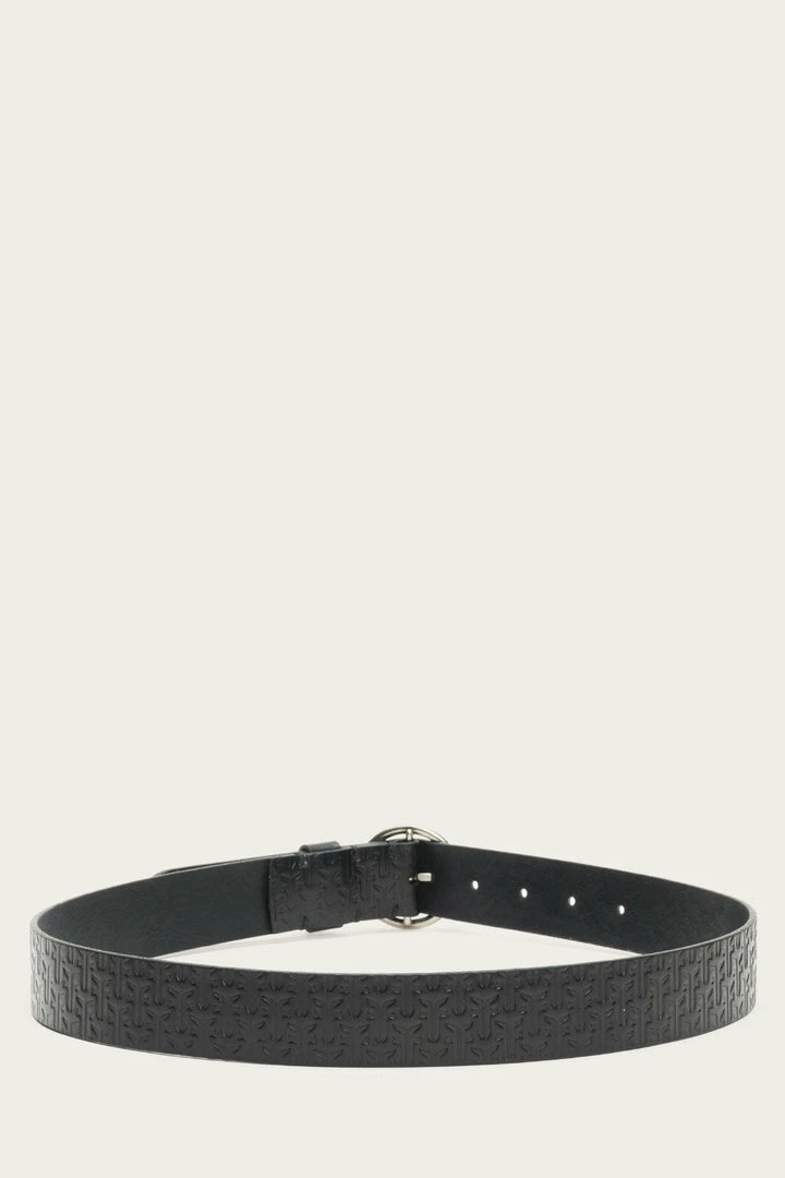 The Frye Company BAGS & ACCESSORIES Embossed Logo Belt 4 The Frye Company BAGS & ACCESSORIES Embossed Logo Belt