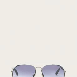 The Frye Company BAGS & ACCESSORIES Gunmetal With Black Leather Aviator