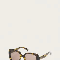 The Frye Company Women Dark Brown Tortoise Plastic Square
