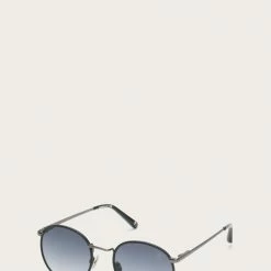 The Frye Company BAGS & ACCESSORIES Gunmetal With Black Leather Round