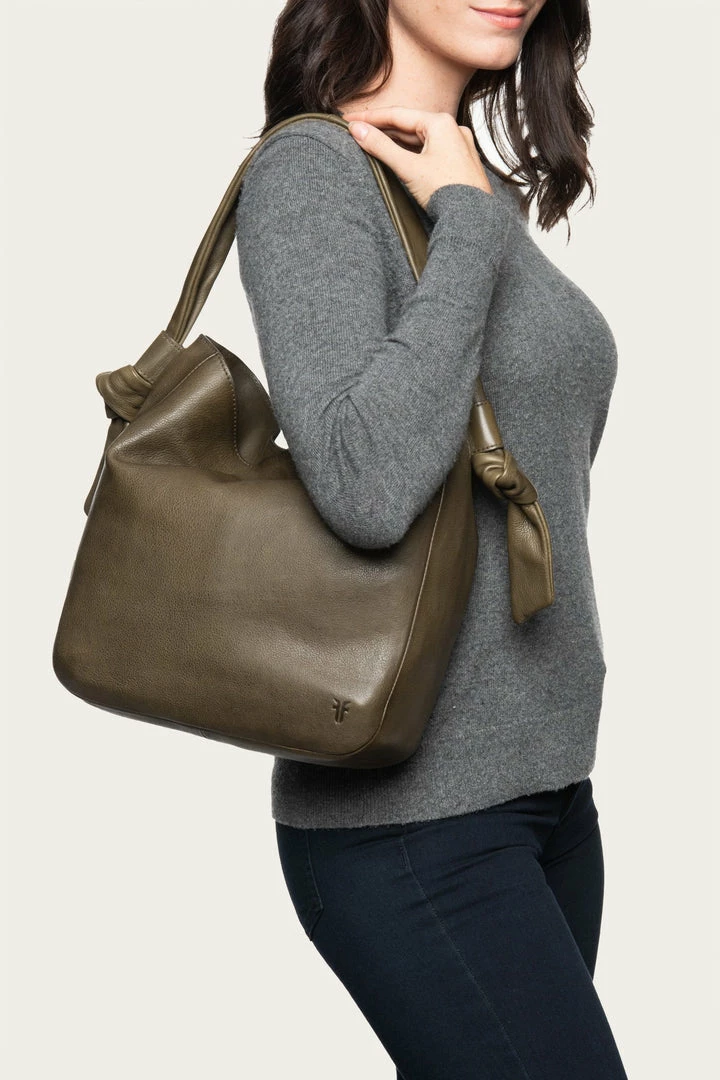 The Frye Company BAGS & ACCESSORIES Nora Knotted Hobo 4 The Frye Company BAGS & ACCESSORIES Nora Knotted Hobo