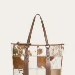 The Frye Company Melissa Haircalf Patchwork Zip Shopper Bags & Accessories