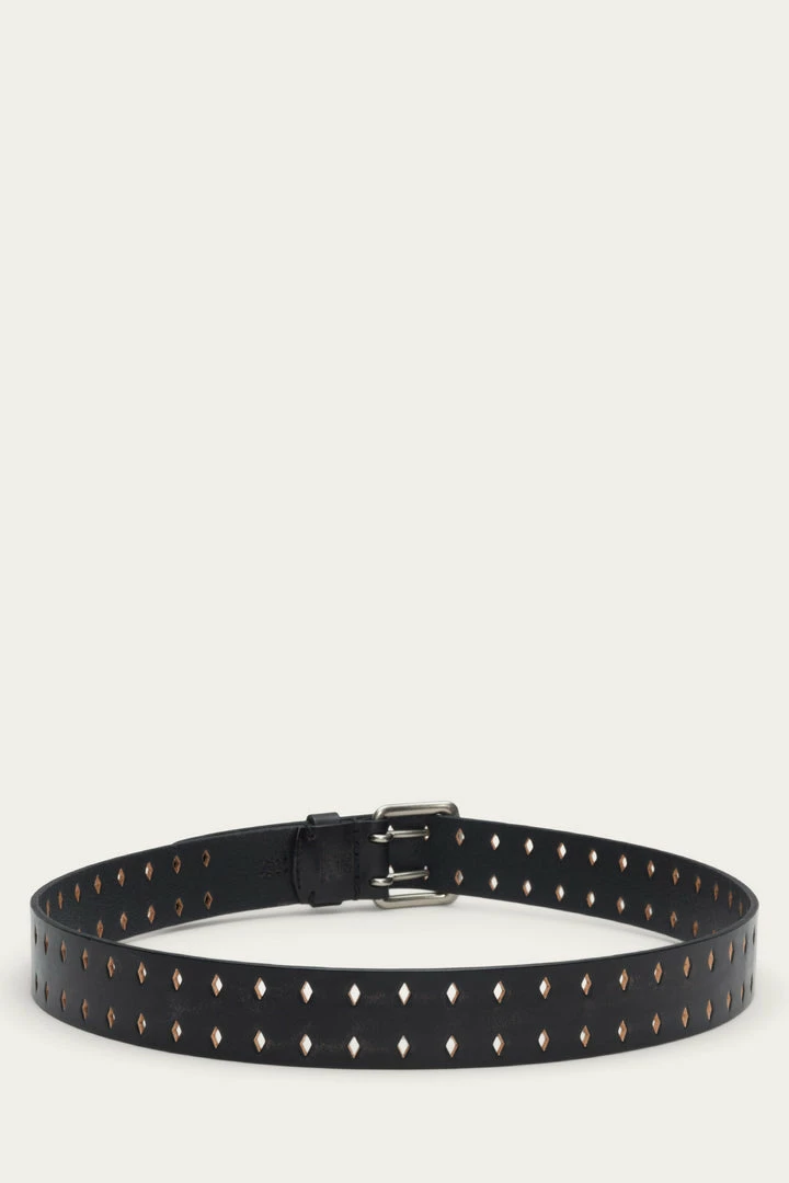 The Frye Company BAGS & ACCESSORIES Double Prong Diamond Perf Belt 4 The Frye Company BAGS & ACCESSORIES Double Prong Diamond Perf Belt