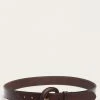 The Frye Company Leather Covered Buckle Belt BAGS & ACCESSORIES