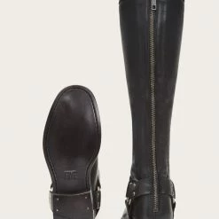 The Frye Company Phillip Harness Tall Wide Calf