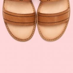 Frye & Co Women Evie Whipstitch 2 Band Sandal