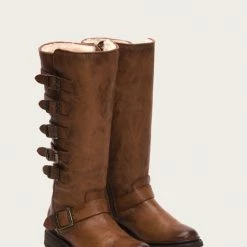 The Frye Company Valerie Belted Tall Shearling Women