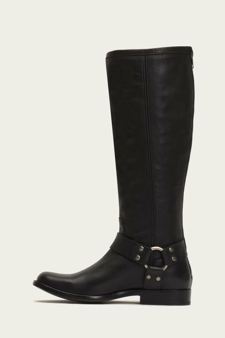 The Frye Company Phillip Harness Tall Wide Calf Women 5 The Frye Company Phillip Harness Tall Wide Calf Women