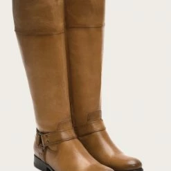 The Frye Company Women Melissa Harness Inside Zip Wide Calf