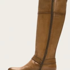 The Frye Company Women Melissa Harness Inside Zip Wide Calf